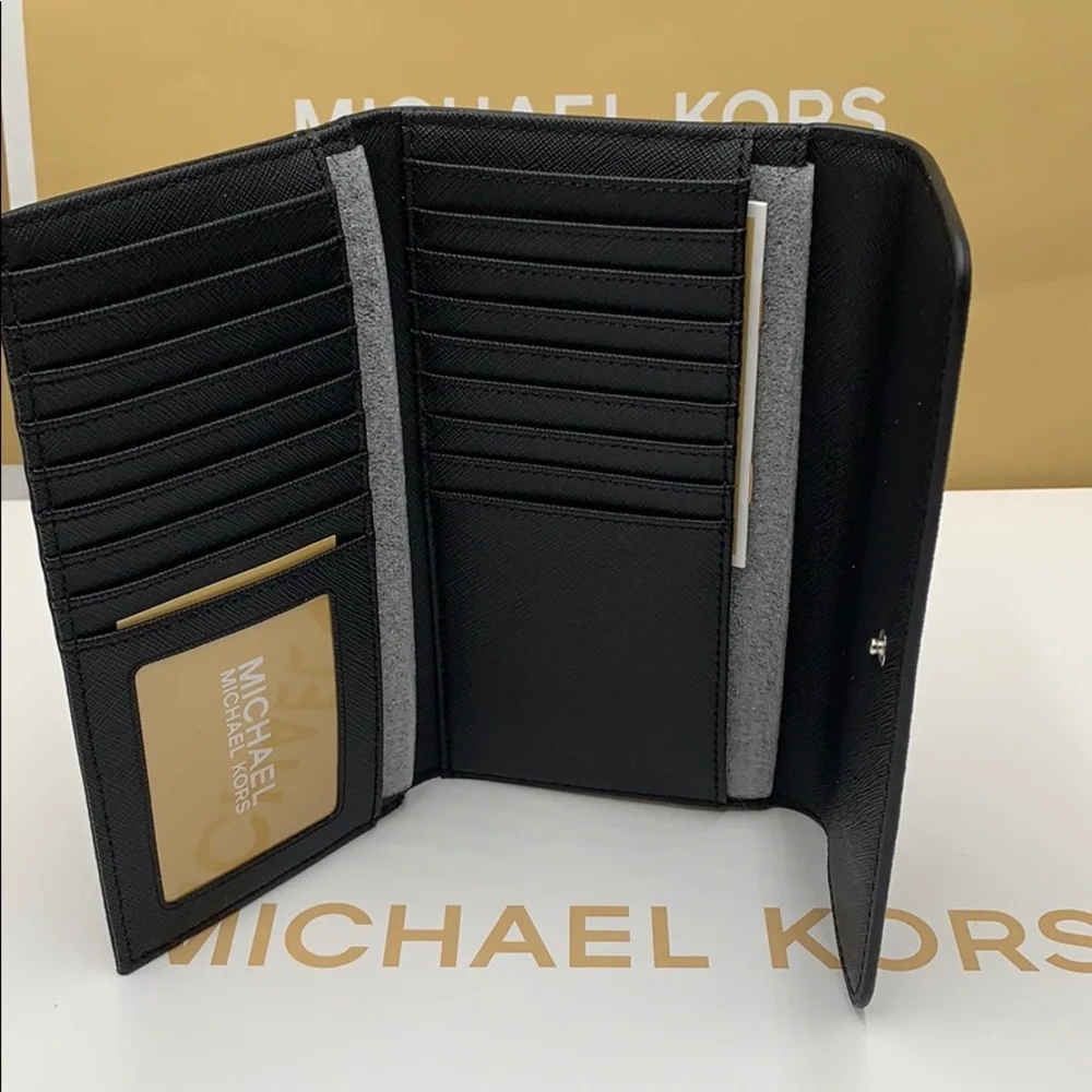 Michael Kors Jet Set Travel Lg Trifold Wallet - Picture 4 of 16